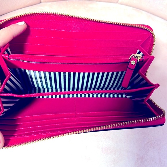 NWOT, Authentic Kate Spade 100% leather Pink Ruby Wallet, excellent condition. - Picture 7 of 11